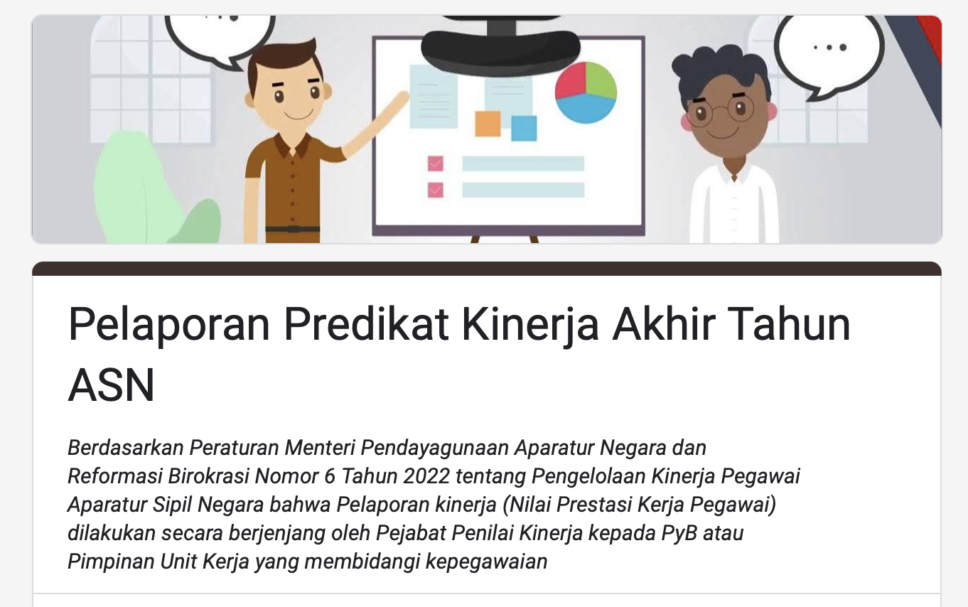 Penyampaian Predikat Kinerja Pegawai Tahun 2022