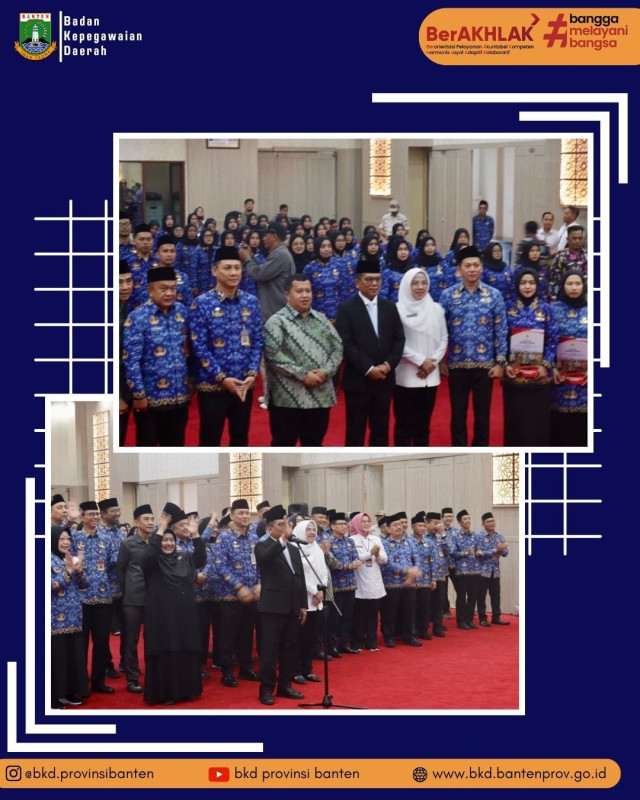 Gubernur Banten Secara Daring dan Luring Menyerahkan SK Pengangkatan Kepada PPPK Tahap 1 Pada Hari Jumat, 1 Agustus 2025